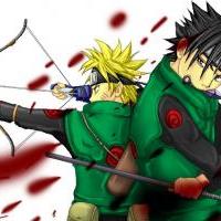 Jounin Naruto and Sasuke Bloody Cover